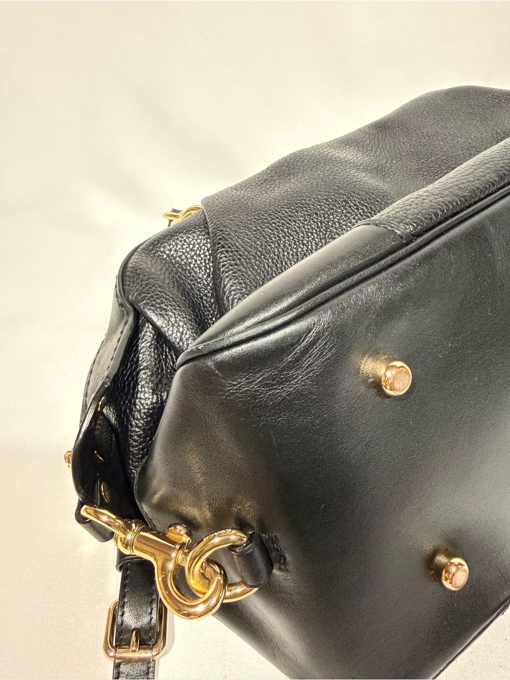 Coach Black Leather Lane Satchel Bag - Picture 7 of 9